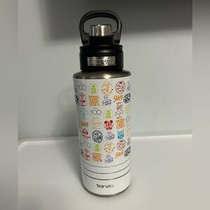 tervis White Water Bottle with Colorful Disney Stamp Graphics